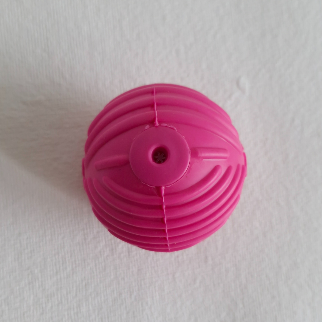 CNC Textured Rubber Fetch Ball with Squeaker – Engaging Chew Toy for Dogs